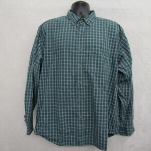 Premier Shirt Mens Extra Large Green Long Sleeve Casual 100% Cotton